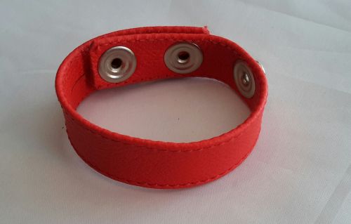 Red Leather Cock Strap (Snaps)